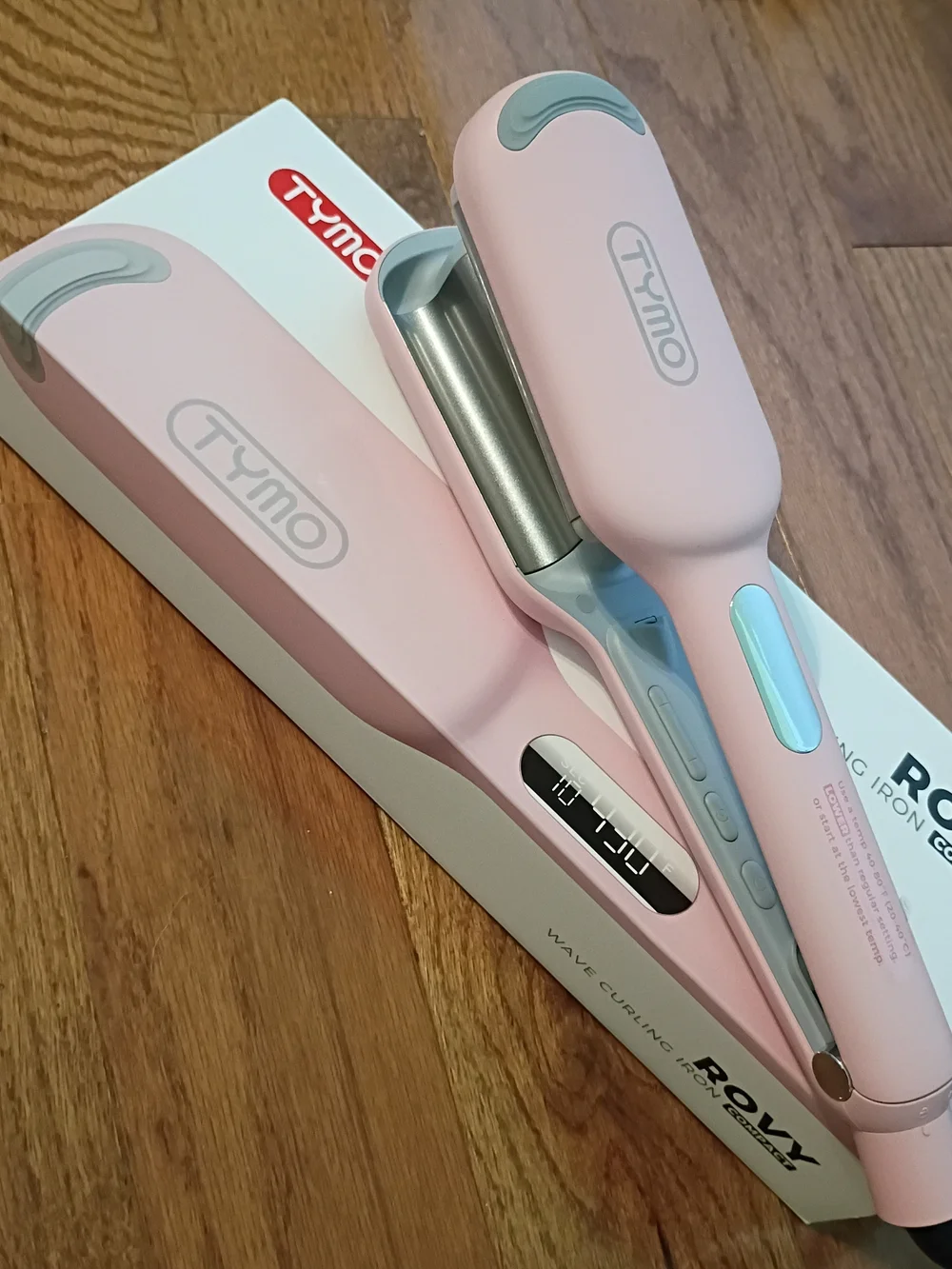 Tymo Pink Wave Curling Iron – Soft Pink Styling Tool